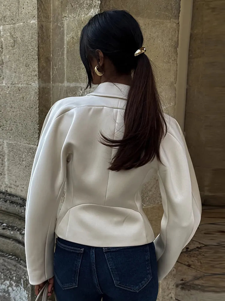 חליפת משי שני חלקים מחויטת מכנסיים ובלייזר - מורל