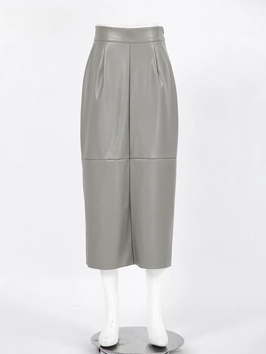 Nellie חצאית דמוי עור